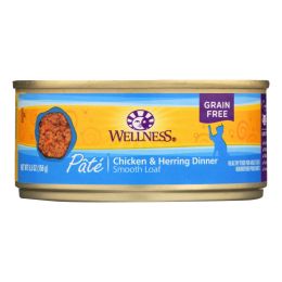 Wellness Pet Products Cat Food - Chicken and Herring - Case of 24 - 5.5 oz.
