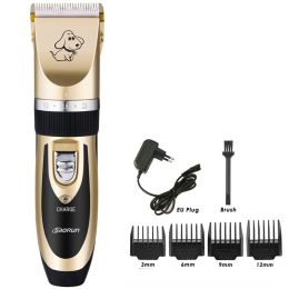 Professional Electric Pet Dog Hair Trimmer Rechargeable Animal Grooming Clippers Cat Shaver Haircut Machine 110-240V AC - default