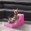 3 Steps Pet Stairs for Dogs and Cats - Dark pink
