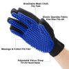 Upgrade Version 259 Tips Pet Hair Remover Gloves Pet Grooming Brush Gloves ( Right hand ) - Blue