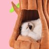 Tree Shaped Pet Cat Home Sleeping Bed Tree, Tent Home Pet Cat Dog Bed Semi-Closed Nest Cushion Tree Shape House Cave Cute Detachable Warm Cave - brown