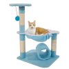 28 inches Stable Cute Sisal Cat Climb Holder Cat Tower Lamb Blue