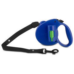 PAW Bio Retractable Leash with Green Pick-up Bags (Color: Blue)