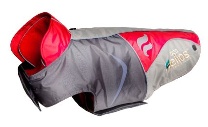 Lotus-Rusher Waterproof 2-in-1 Convertible Dog Jacket w/ Blackshark technology (Color: Red, Size: Medium)