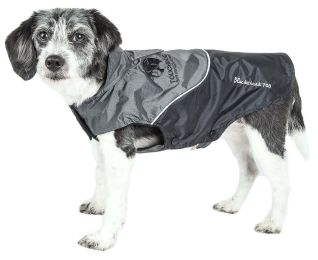 Subzero-Storm Waterproof 3M Reflective Dog Coat w/ Blackshark technology (Color: Black, Size: Medium)