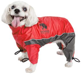 Quantum-Ice Full-Bodied Adjustable and 3M Reflective Dog Jacket w/ Blackshark Technology (Color: Red, Size: Medium)