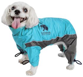 Quantum-Ice Full-Bodied Adjustable and 3M Reflective Dog Jacket w/ Blackshark Technology (Color: Blue, Size: X-Small)