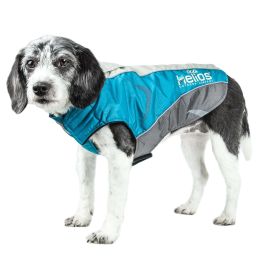 Altitude-Mountaineer Wrap-Velcro Protective Waterproof Dog Coat w/ Blackshark technology (Color: Blue, Size: X-Small)