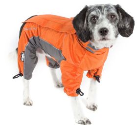 Blizzard Full-Bodied Adjustable and 3M Reflective Dog Jacket (Color: Orange, Size: Medium)