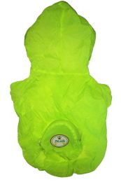 The Ultimate Waterproof Thunder-Paw Adjustable Zippered Folding Travel Dog Raincoat (Color: Green, Size: X-Large)
