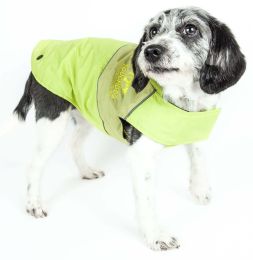 Lightening-Shield Waterproof 2-in-1 Convertible Dog Jacket w/ Blackshark technology (Color: Green, Size: Large)