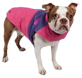 Lightening-Shield Waterproof 2-in-1 Convertible Dog Jacket w/ Blackshark technology (Color: Pink, Size: X-Large)