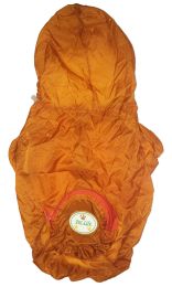 The Ultimate Waterproof Thunder-Paw Adjustable Zippered Folding Travel Dog Raincoat (Color: Orange, Size: Medium)