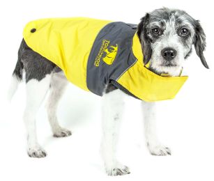 Lightening-Shield Waterproof 2-in-1 Convertible Dog Jacket w/ Blackshark technology (Color: Yellow, Size: Medium)