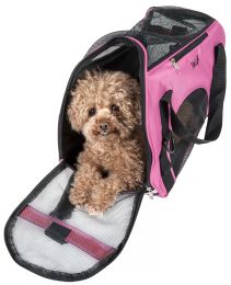 Airline Approved Altitude Force Sporty Zippered Fashion Pet Carrier (Color: Pink, Size: Medium)