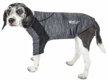 Active 'Chewitt Wagassy' 4-Way Stretch Performance Long Sleeve Dog T-Shirt (Color: Black, Size: Medium)