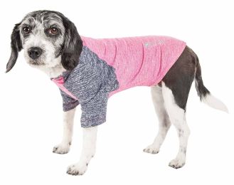 Active 'Hybreed' 4-Way Stretch Two-Toned Performance Dog T-Shirt (Color: Pink, Size: Medium)