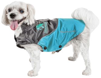 Subzero-Storm Waterproof 3M Reflective Dog Coat w/ Blackshark technology (Color: Blue, Size: X-Small)
