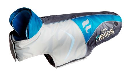 Lotus-Rusher Waterproof 2-in-1 Convertible Dog Jacket w/ Blackshark technology (Color: Blue, Size: Medium)
