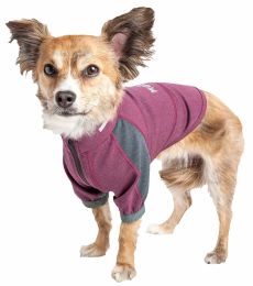 Eboneflow' Mediumweight 4-Way-Stretch Flexible And Breathable Performance Dog Yoga T-Shirt (Color: Purple, Size: Small)