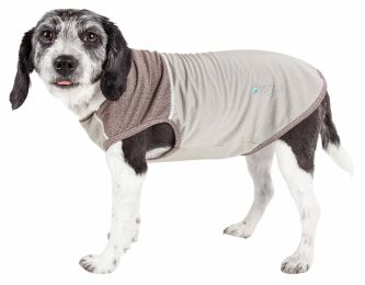 Active 'Aero-Pawlse' Heathered Quick-Dry And 4-Way Stretch-Performance Dog Tank Top T-Shirt (Color: Brown, Size: X-Large)