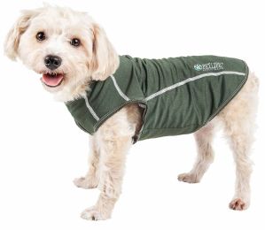 Active 'Racerbark' 4-Way Stretch Performance Active Dog Tank Top T-Shirt (Color: Green, Size: Large)