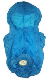 The Ultimate Waterproof Thunder-Paw Adjustable Zippered Folding Travel Dog Raincoat (Color: Blue, Size: X-Small)