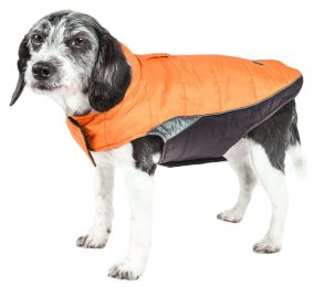 Hurricane-Waded Plush 3M Reflective Dog Coat w/ Blackshark technology (Color: Orange, Size: X-Large)