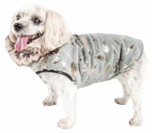 Luxe 'Gold-Wagger' Gold-Leaf Designer Fur Dog Jacket Coat (Size: Medium)