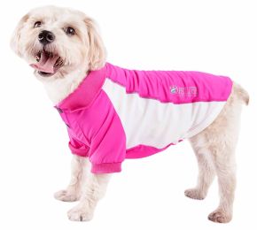 Active 'Barko Pawlo' Relax-Stretch Wick-Proof Performance Dog Polo T-Shirt (Color: Pink, Size: Medium)