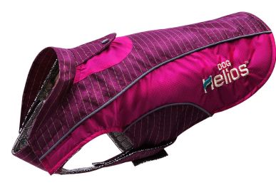Reflecta-Bolt' Sporty Performance Tri-Velcro Waterproof Pet Dog Coat Jacket W/ Blackshark Technology (Color: Hot Pink/Purple, Size: Small)