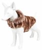Luxe 'Tira-Poochoo' Tiramisu Patterned Mink Dog Coat Jacket