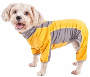 Active 'Warm-Pup' Heathered Performance 4-Way Stretch Two-Toned Full Body Warm Up (Color: Orange, Size: Large)