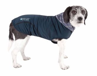 Active 'Pull-Rover' Premium 4-Way Stretch Two-Toned Performance Sleeveless Dog T-Shirt Tank Top Hoodie (Color: Teal, Size: Small)
