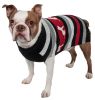 Dog Patterned Stripe Fashion Ribbed Turtle Neck Pet Sweater