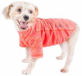 Active 'Warf Speed' Heathered Ultra-Stretch Sporty Performance Dog T-Shirt (Color: Orange, Size: Large)
