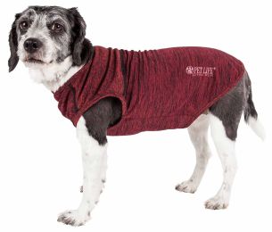 Active 'Aero-Pawlse' Heathered Quick-Dry And 4-Way Stretch-Performance Dog Tank Top T-Shirt (Color: Red, Size: X-Large)