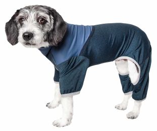 Active 'Embarker' Heathered Performance 4-Way Stretch Two-Toned Full Body Warm Up (Color: Teal, Size: Medium)