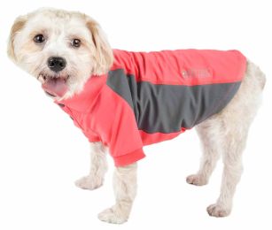 Active 'Barko Pawlo' Relax-Stretch Wick-Proof Performance Dog Polo T-Shirt (Color: Red, Size: X-Small)