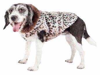 Luxe 'Furracious' Cheetah Patterned Mink Dog Coat Jacket (Size: Medium)