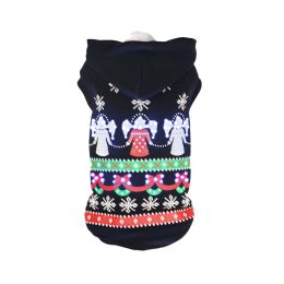 LED Lighting Patterned Holiday Hooded Sweater Pet Costume (Size: Small)