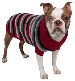 Polo-Casual Lounge Cable Knit Designer Turtle Neck Dog Sweater (Size: Medium)
