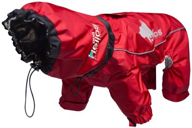 Weather-King Ultimate Windproof Full Bodied Pet Jacket (Color: Red, Size: X-Small)