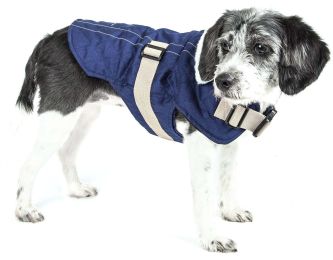Original Sherpa-Bark Designer Fashion-Forward Dog Coat (Color: Blue, Size: Small)