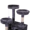 Cat Tree Cat Tower with Scratching Ball, Plush Cushion, Ladder and Condos for Indoor Cats