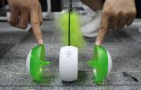 Rolling Pet Toys Interactive 360 Degree Automatic Self Rotating LED Light Sound Cat Chaser Ball Exercise with Detachable Feather