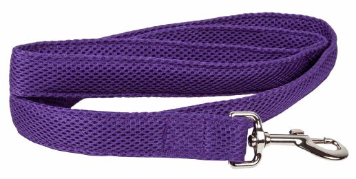 Aero Mesh' Dual Sided Comfortable And Breathable Adjustable Mesh Dog Leash (Color: Purple)