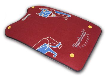 Lamaste Travel Reversible Designer Embroidered Pet Dog Cat Bed Mat (Color: Red, Size: Large)