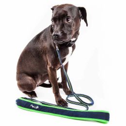 Free-Fetcher' Hands Free Over-The-Shoulder Shock Absorbent Dog Leash (Color: Navy, Size: Large)