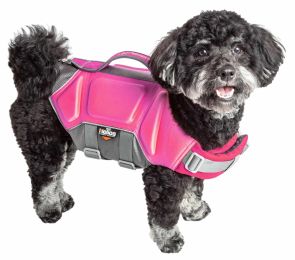 Tidal Guard' Multi-Point Strategically-Stitched Reflective Pet Dog Life Jacket Vest (Color: Pink, Size: Small)